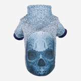 3D Digital Print Skull Winter Pet Hoodie with Harness Hole