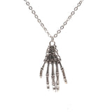 Skull Hand Earrings+Necklace Jewelry Set