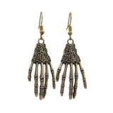 Skull Hand Earrings+Necklace Jewelry Set