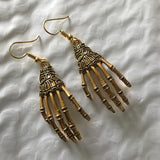 Skull Hand Earrings+Necklace Jewelry Set