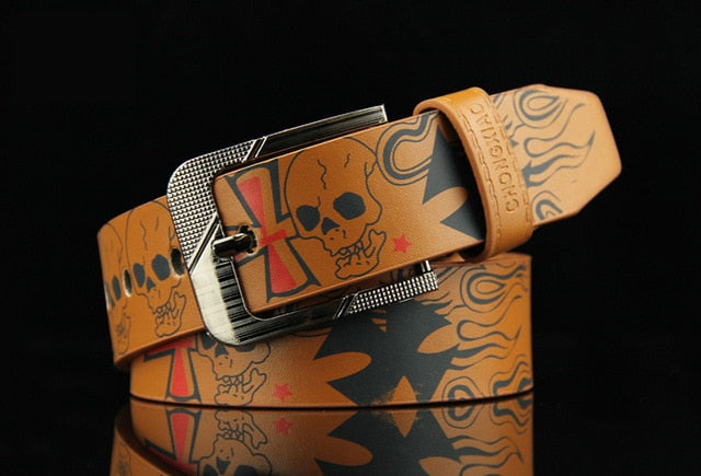 Punk Rock Skull PU Leather Belt