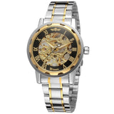 Men Top Luxury Skeleton  Transparent Steampunk Mechanical Watch