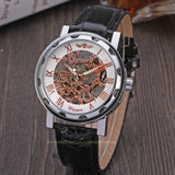 Men Top Luxury Skeleton  Transparent Steampunk Mechanical Watch