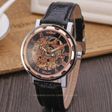 Men Top Luxury Skeleton  Transparent Steampunk Mechanical Watch