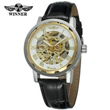 Men Top Luxury Skeleton  Transparent Steampunk Mechanical Watch