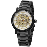 Men Top Luxury Skeleton  Transparent Steampunk Mechanical Watch