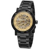 Men Top Luxury Skeleton  Transparent Steampunk Mechanical Watch