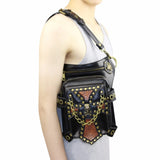 Skull Rivet Waist Motorcycle Drop leg Bag