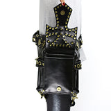 Skull Rivet Waist Motorcycle Drop leg Bag