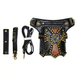 Skull Rivet Waist Motorcycle Drop leg Bag