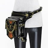 Skull Rivet Waist Motorcycle Drop leg Bag