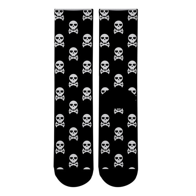 Men'S 3D Printed Skull Foot X Ray Crew Socks