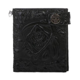 Vintage Skull Leather Wallet With Anti Theft Chain
