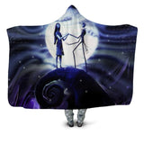3D Skull Print Plush Hooded Washable Blanket
