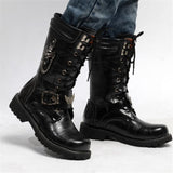 Motorcycle Boots Skull Combat Boots