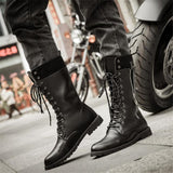 Motorcycle Boots Skull Combat Boots