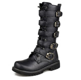 Motorcycle Boots Skull Combat Boots