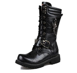 Motorcycle Boots Skull Combat Boots